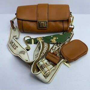 Steve Madden Brown Crossbody Bag with Accessories